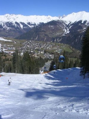 Neue Waldbahn mit Blick auf Fiss