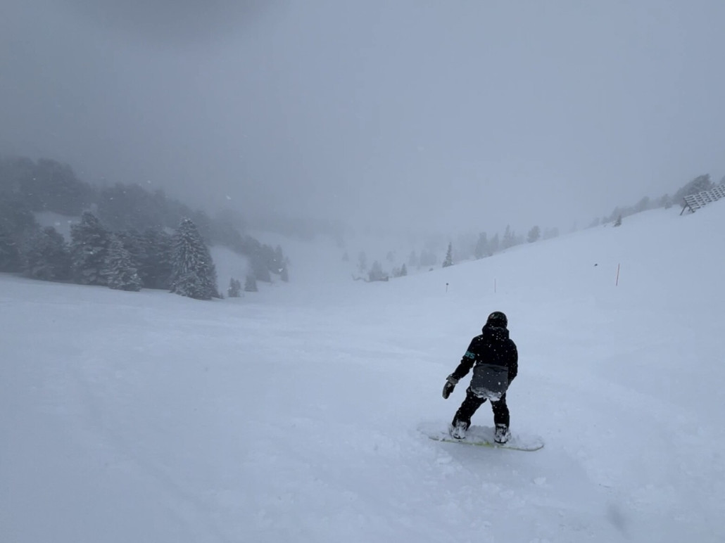 8e am Grünwaldkopf, die war wenig befahren und mit tollem Gefälle für den Neuschnee links und recht - entsprechend sind wir dort 3x runter