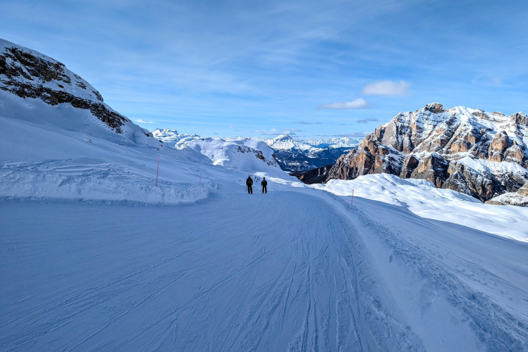 Auf der Abfahrt vom Lagazuoi nach Armentarola