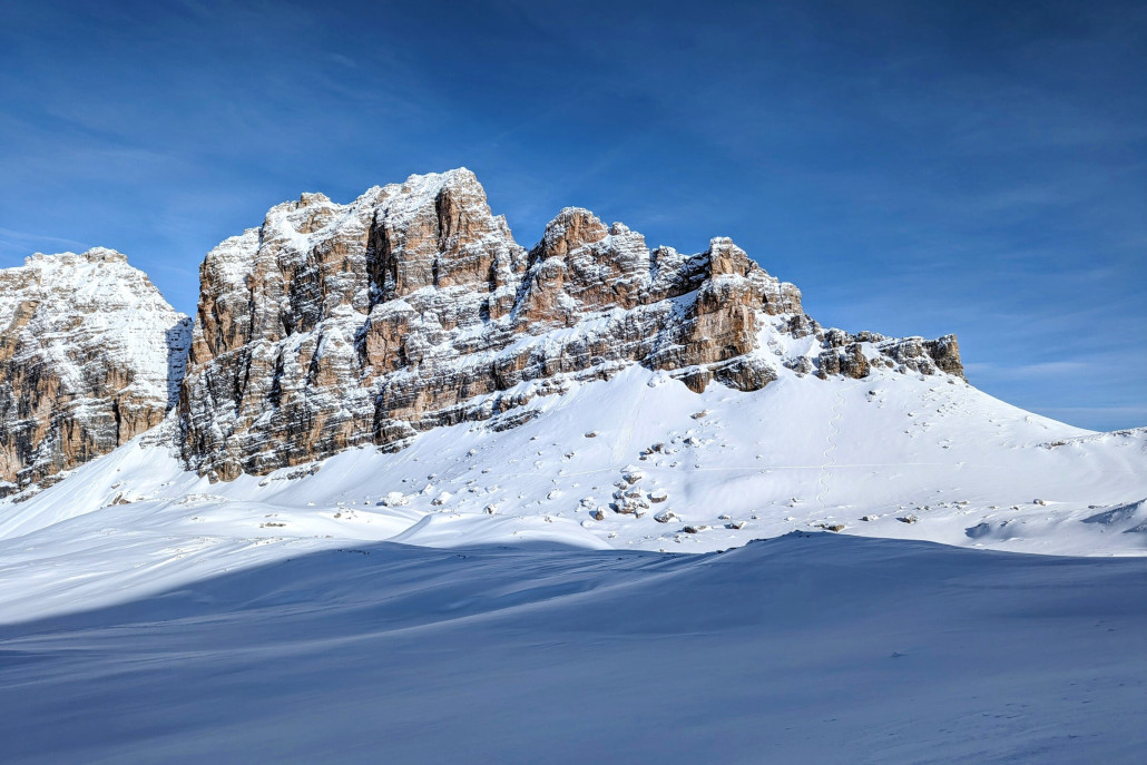 Auf der Abfahrt vom Lagazuoi nach Armentarola