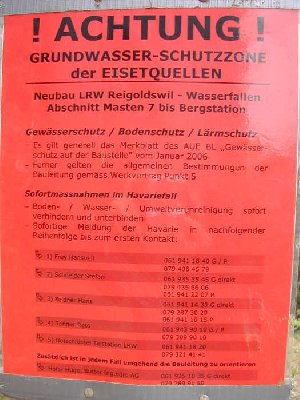 die arbeiten vor ort müssen rücksicht auf die trinkwasserschutzzonen nehmen, im karstgebiet ist trinkwasser ein kostbares gut!