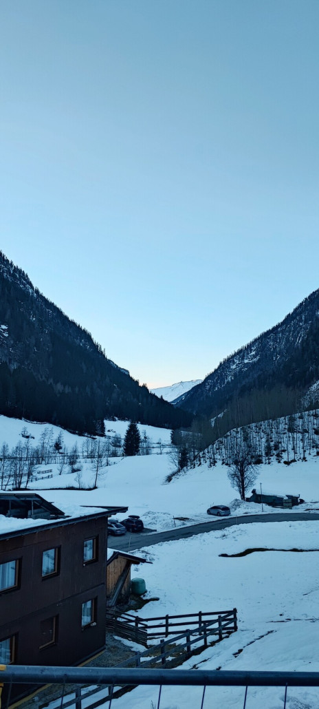 Der morgendliche Blick zum Gletscher