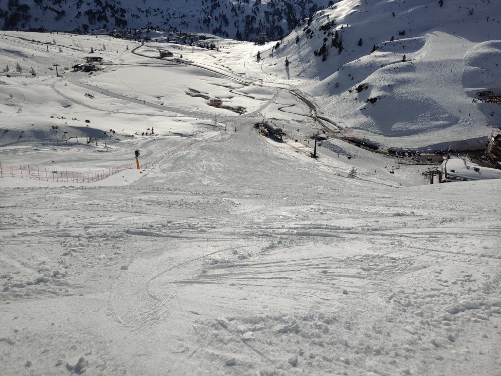 Der untere Pistenteil an der Schönalmbahn war auch Nachmittag noch super