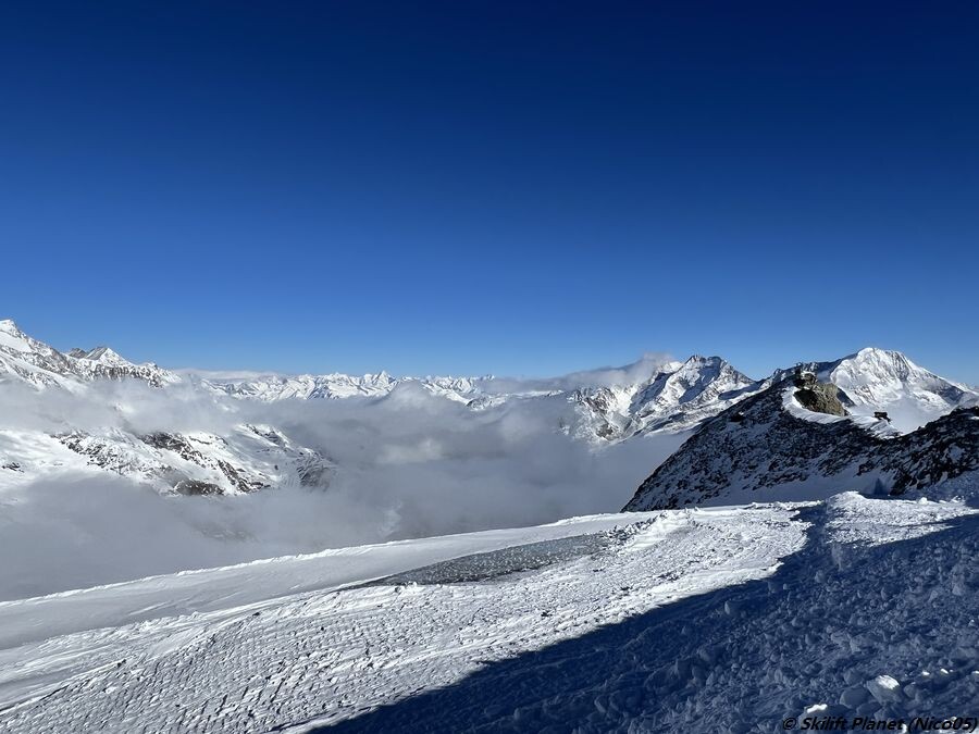 Blick von Mittelalllalin auf dem Saastal