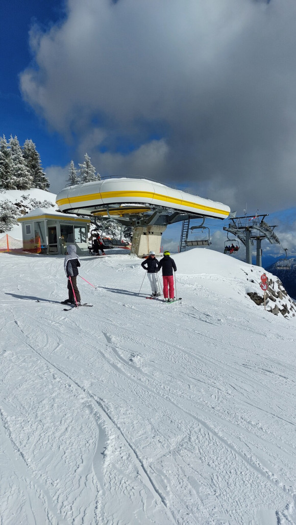 Bergstation der Vierersesselbahn