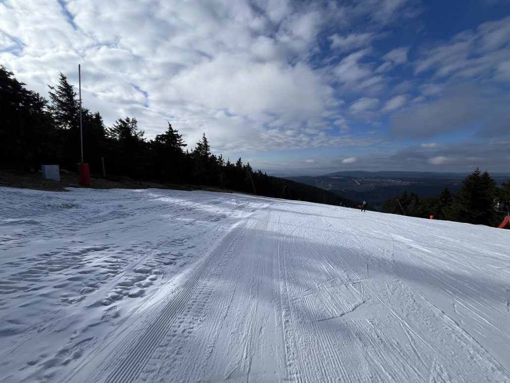 Am Beginn des breiten Hangs fehlten links 10m