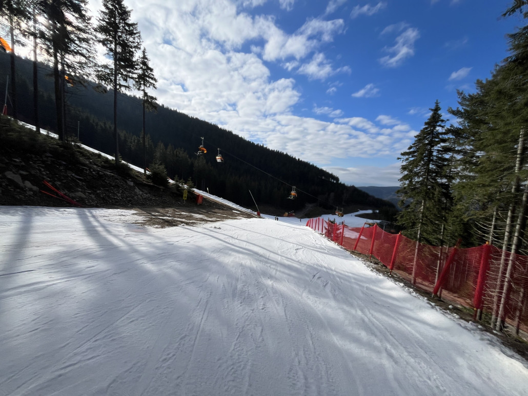 Die erste kleine Einschränkung kurz vor der Kreuzung