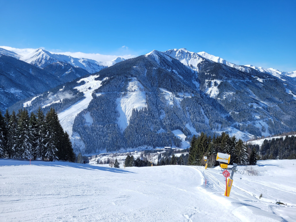 Schönleiten Talabfahrt wie im Januar.
