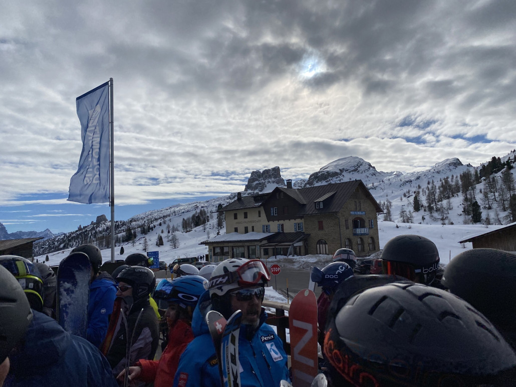 Anstehen am Lagazuoi