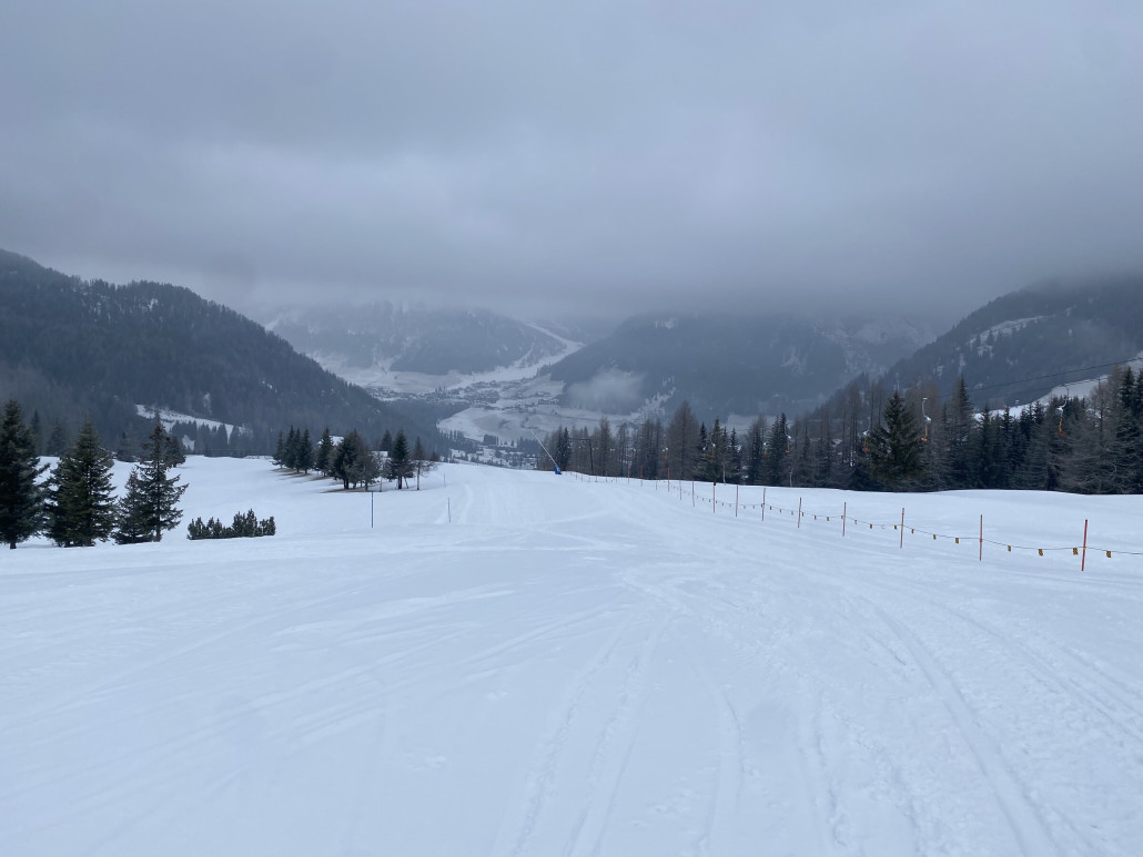 Morgens runter nach Corvara