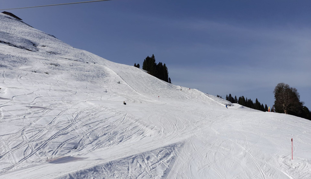 Siller-Keat: dieser Hang war recht gut. Unten sehr viele Hügel