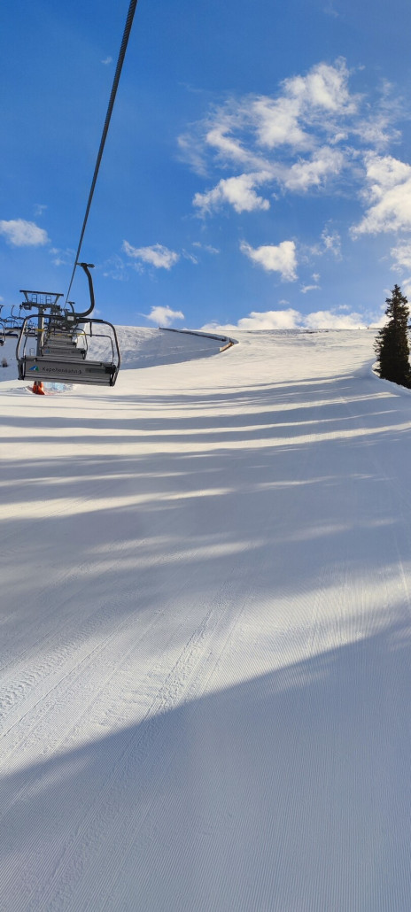 Punkt 9 Uhr Kapellenabfahrt , ging dort lange ganz gut