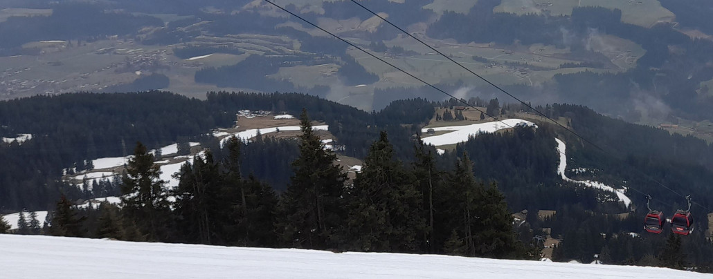 Blick Richtung Foisching und "Skiroute Klaus"