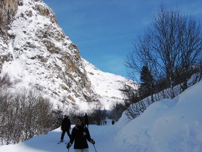 Blick nach Osten in die Schlucht und auf den Ziehweg