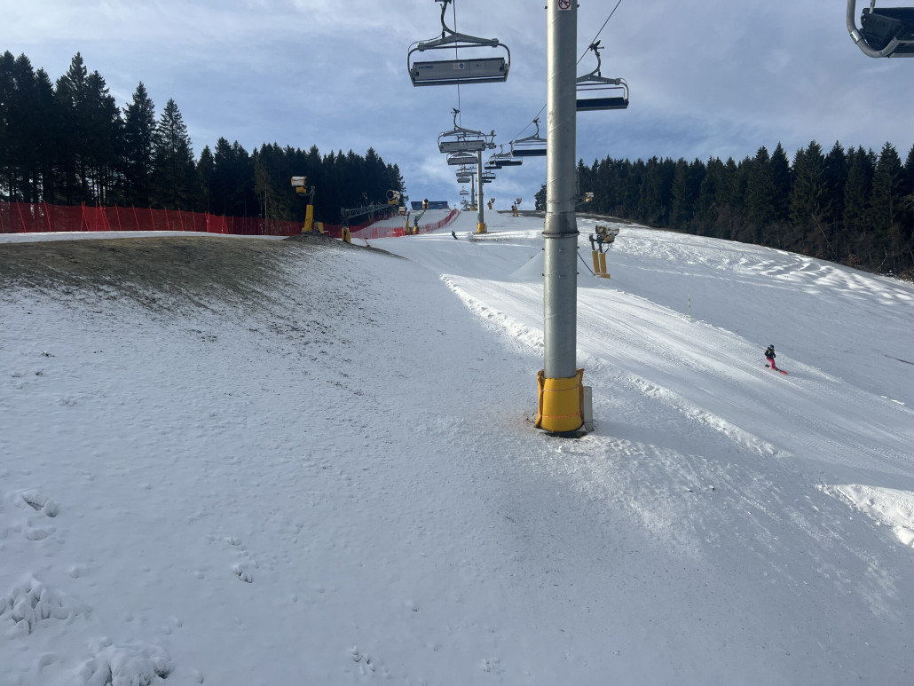 Auffahrt mit Poppenberg 8er (Samstag); Wetter top