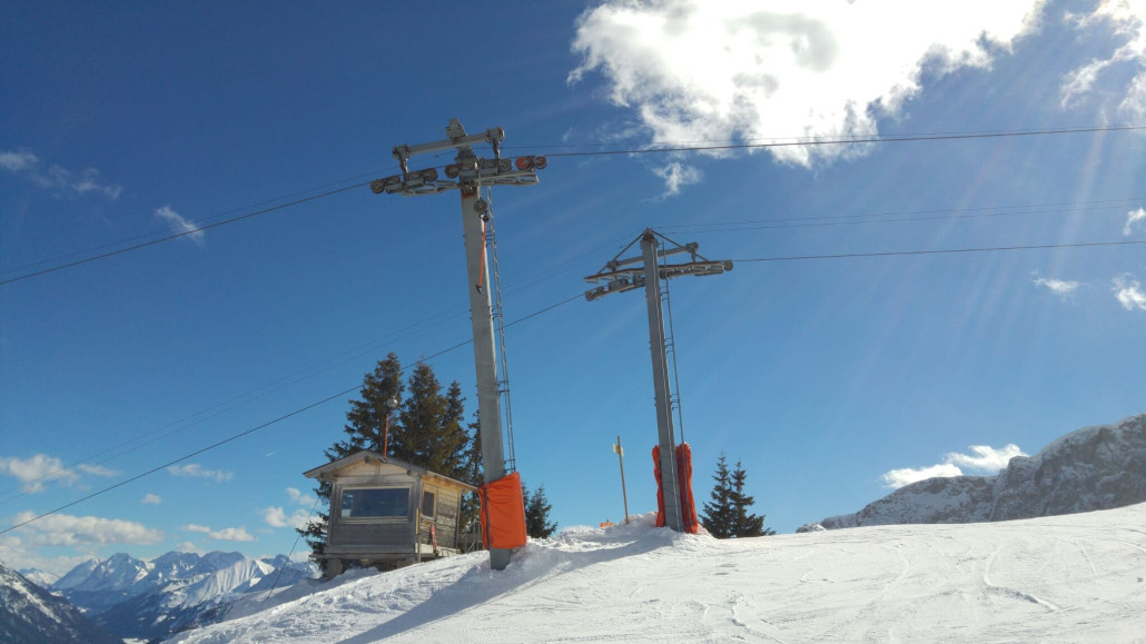 Stützen 12 und 13 an der Ausstiegstelle