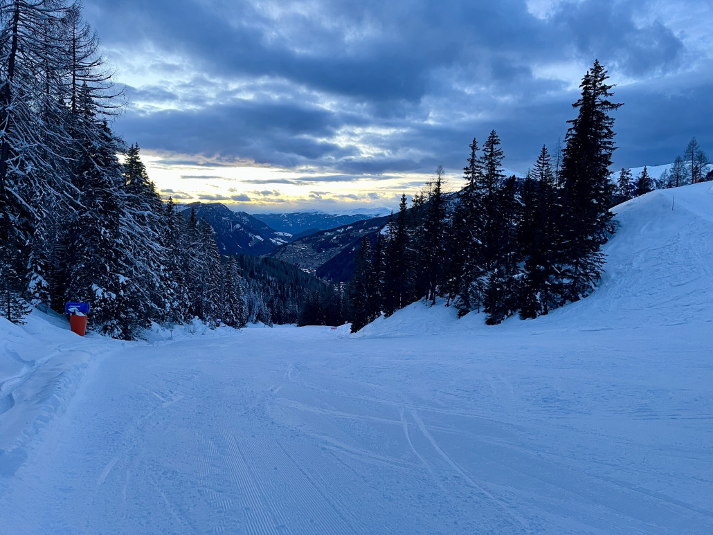 Dantercepies Talfahrt etwas nach Liftschluss ;)