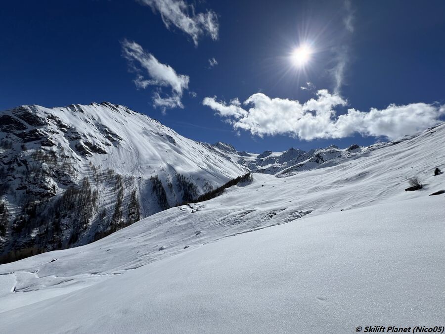 Freeride-Abfahrt nach Arbey