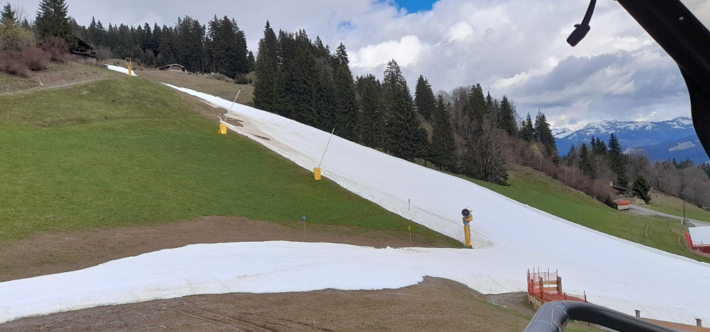Jochbahn unten: ein Steilhang ist zu, da wird über die neue Umfahrung umgeleitet
