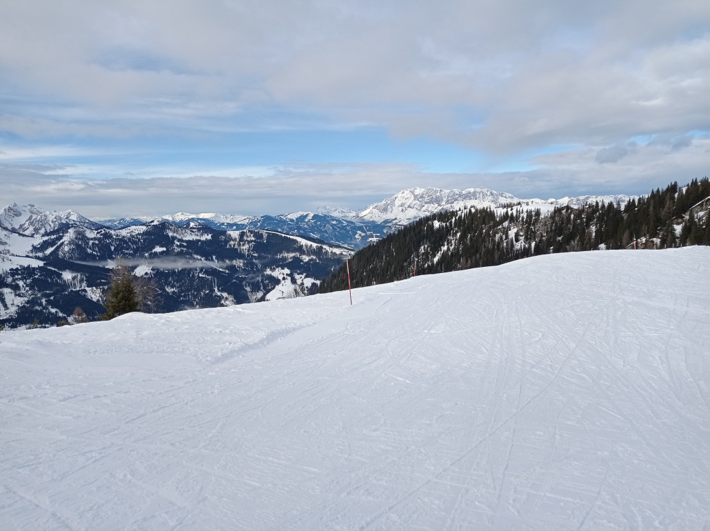 Wir fahren alle Pisten am Bubble Shuttle und Lumberjack Shuttle. Letztere kannte ich noch nicht - Daumen hoch!
