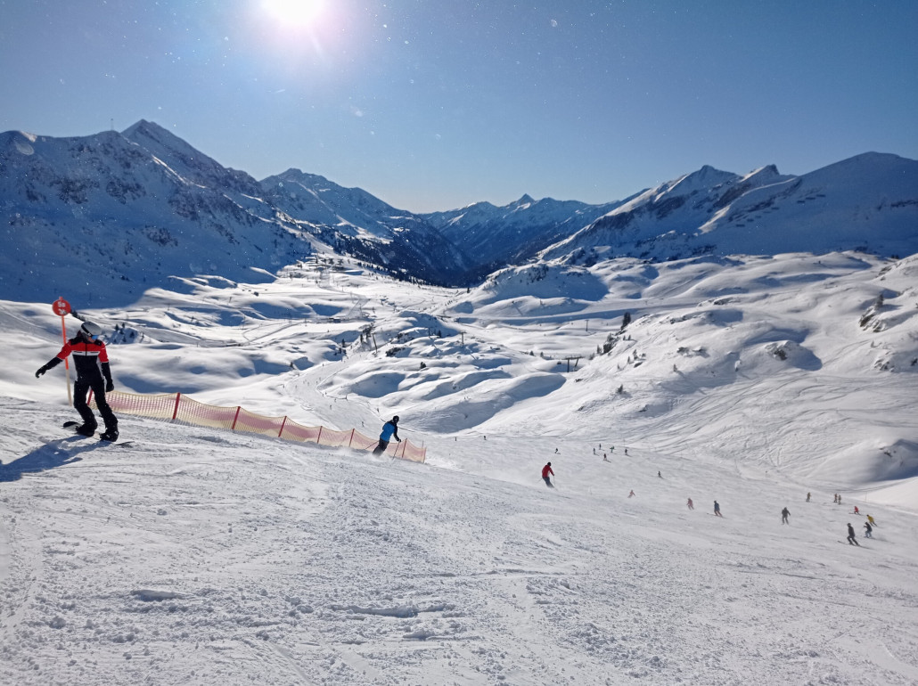 Blick in die Schneeschüssel um die Kringsalm.