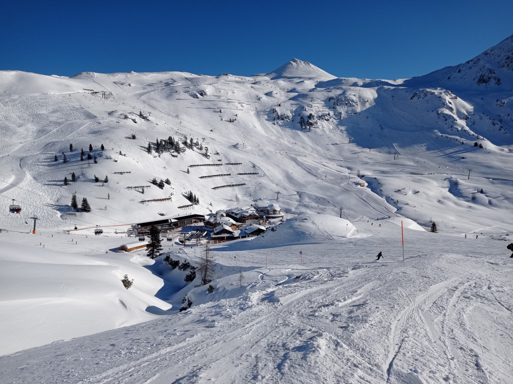 Kringsalm - hier treffen wir uns später mit den Nichtskifahrern, die von Obertauern herauflaufen.