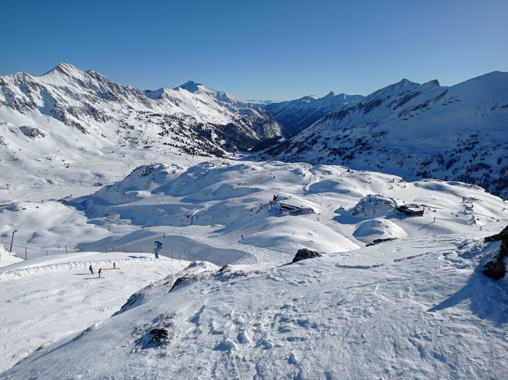 Und nochmal der schöne Blick in die Schneeschüssel.
