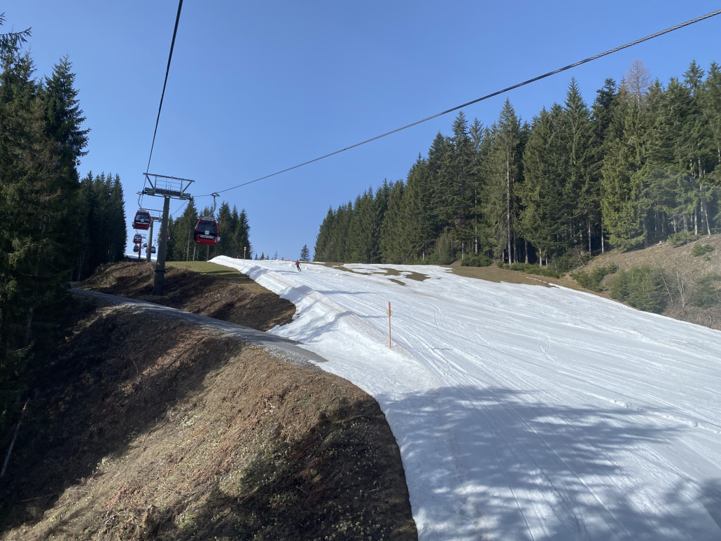 Kritische Stelle Talabfahrt Rote 8er