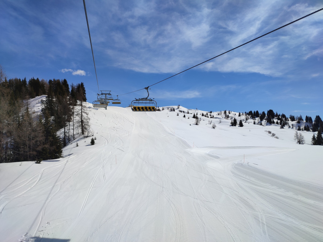 Pralongia, Marmotta war noch besser, vielleicht sind da 20 Leute am ganzen Tag runter