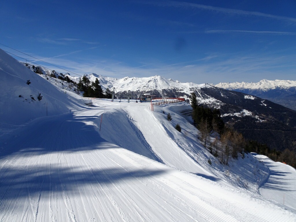 Talstation 4er Sessellift Du Rotzé, Verbindung nach Saint-Luc.