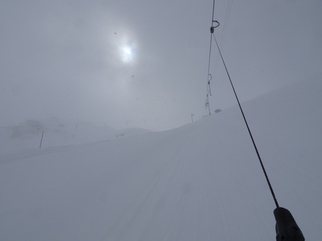 Kurz vor der Bergstation war es heller.