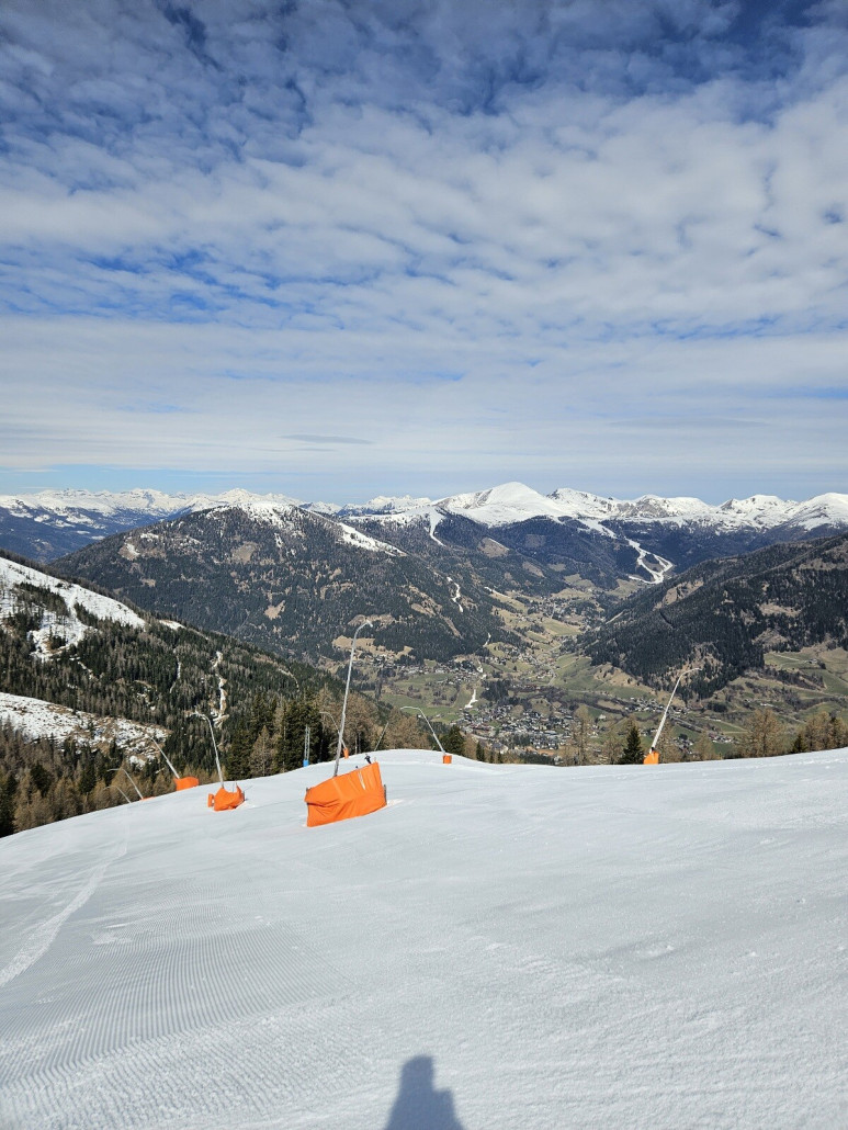 Ausblick auf die gegenüberliegende Seite nach St. Oswald. Die Verbindung war natürlich schon zu.