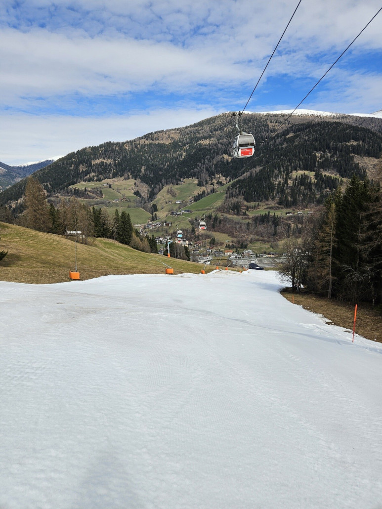 die Talabfahrt zur Kaiserburgbahn. Die ging eigentlich bis ganz unten recht gut