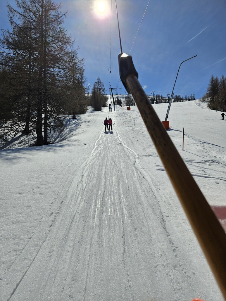 Im Muldenlift. Hat sehr nette Piste, die zum Wiederholen einlädt.