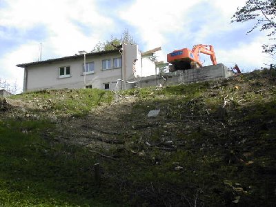 die bergstation ist jetzt geschichte. hier wird die neue mittelstation gebaut.
