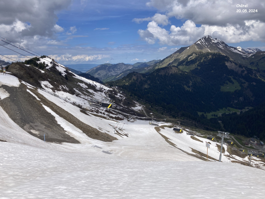 skipiste les rochassons vom gipfel sessellift rochassons