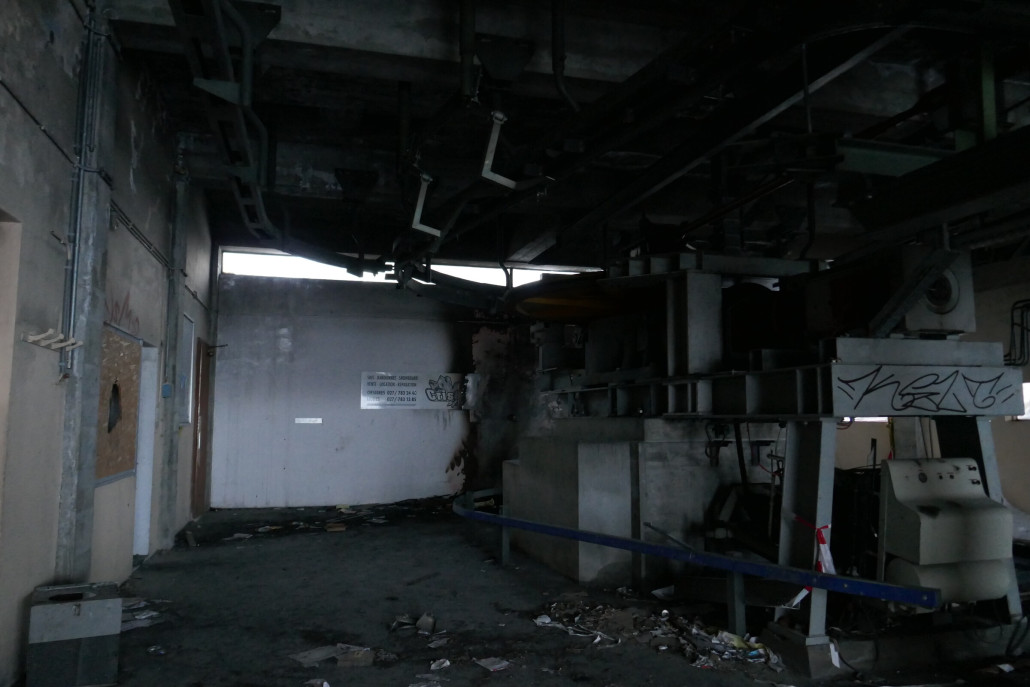 Die hintere Wand hat wohl auch gebrannt