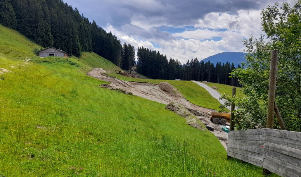 Blick von der Mittelstation der Alpenrosenbahn aus