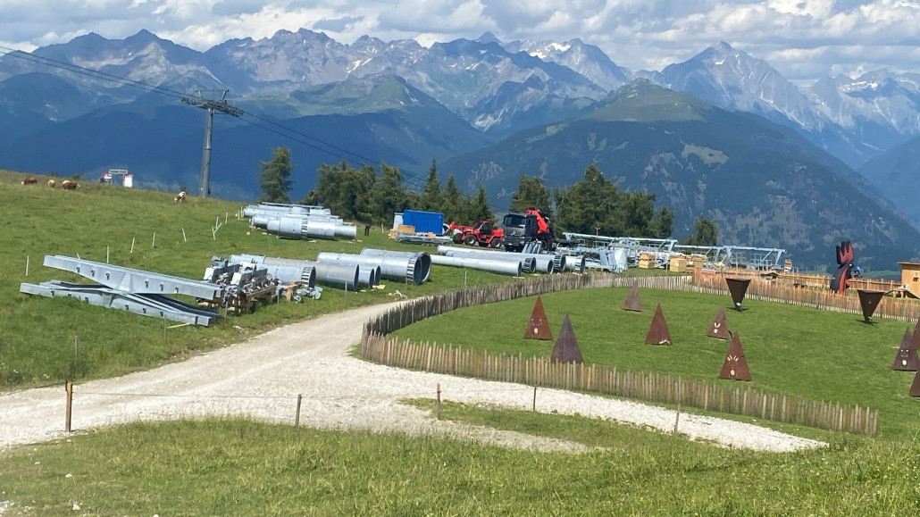 Stützen an der Olang-Mittelstation