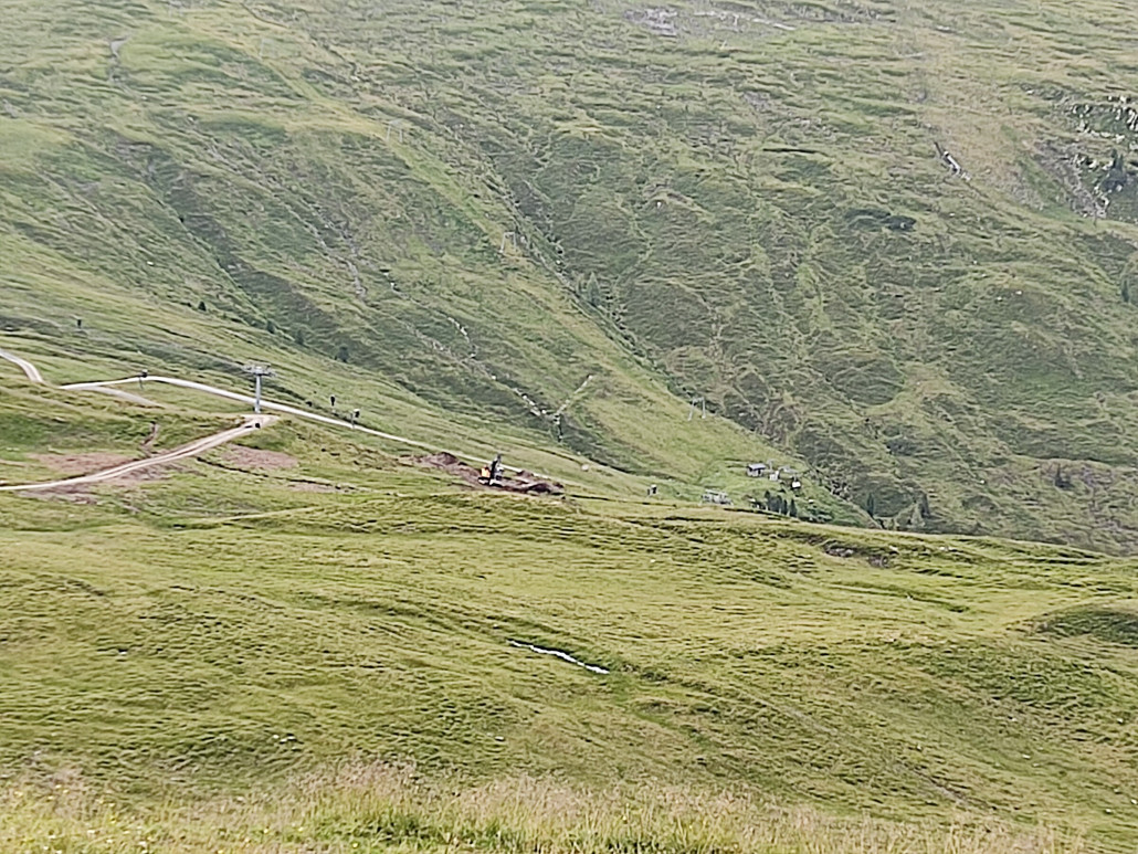 Geländekorrektur auf Piste 3