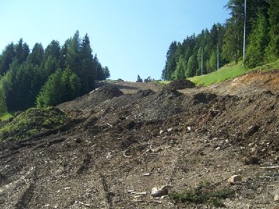 Bauarbeiten an der Talabfahrt