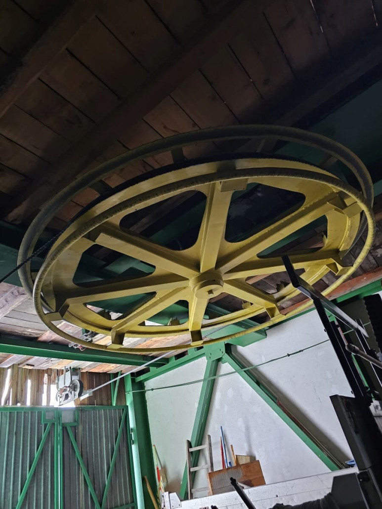 Antriebsscheibe in der Talstation.