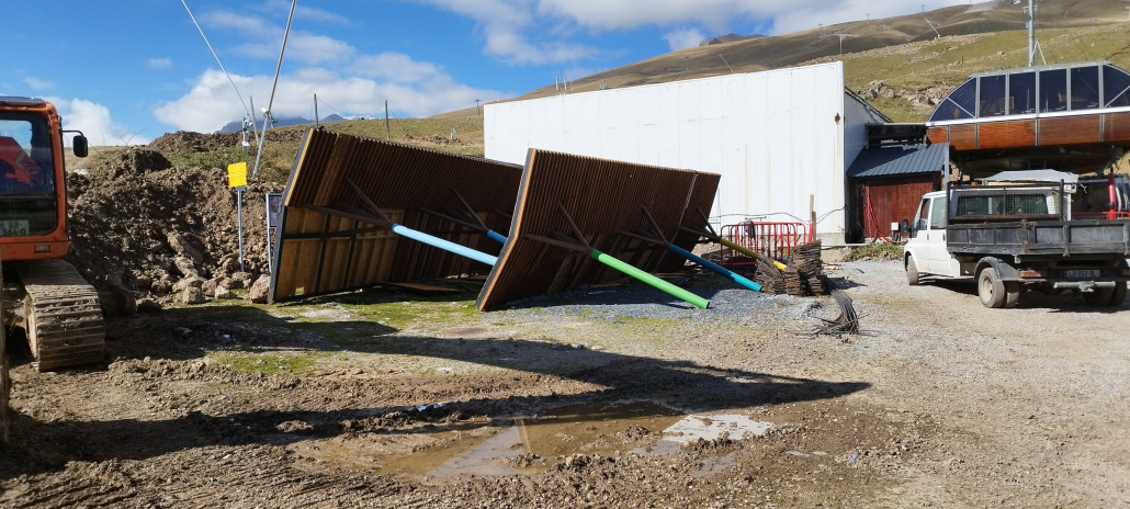 Der Kassenbereich in New Gudauri wird etwas umgebaut