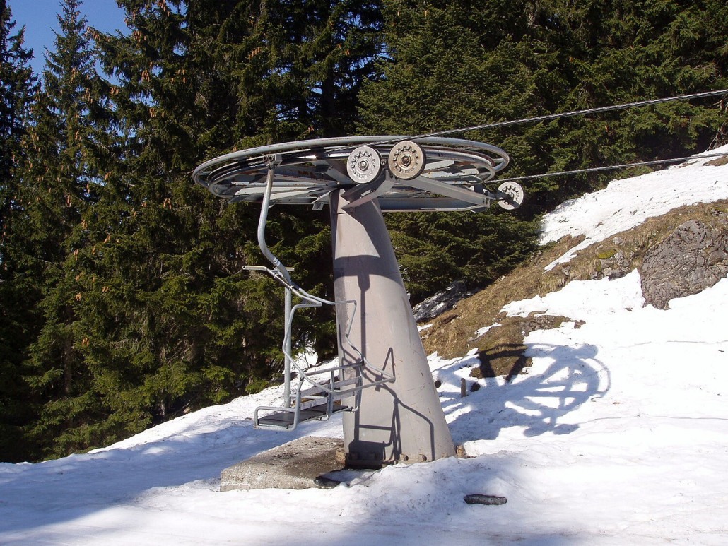 Einfache Umlenkstation Bergstation Mättli auf 1611müM