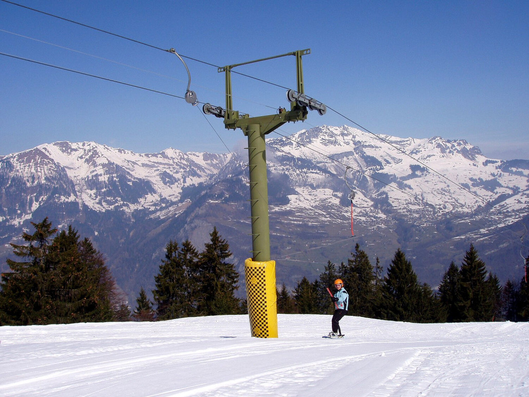 Ein paar wenige Skifahrer hatte es auch am Trainerlift. Lief aber den ganzen Tag fast leer