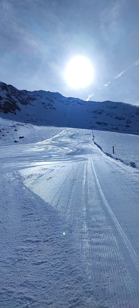 Beste Piste des Tages. Trainingsgelände hab außen.