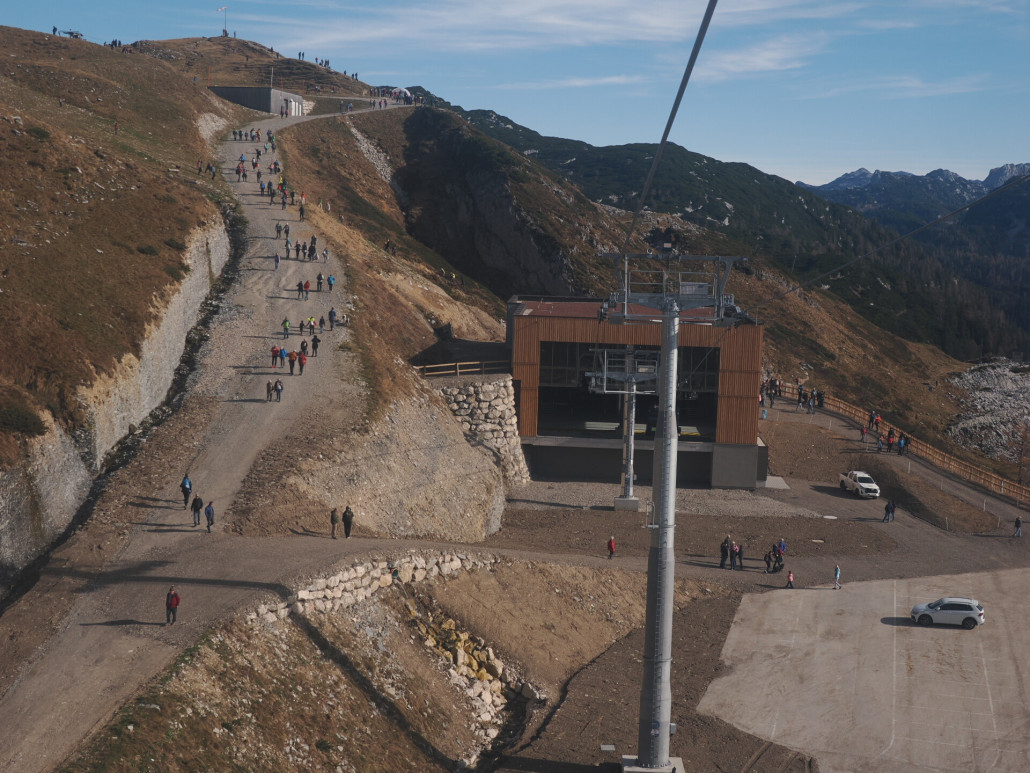 Bergstation, Weg zum bzw. Schiabfahrt vom Augstsee