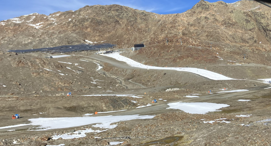 Sesselliftabfahrt, am Nachmittag Sulz