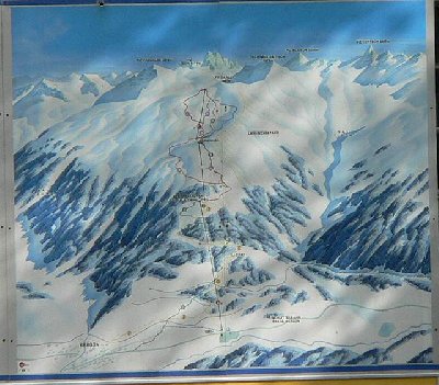 Pistenplan Skigebiet Bergün.