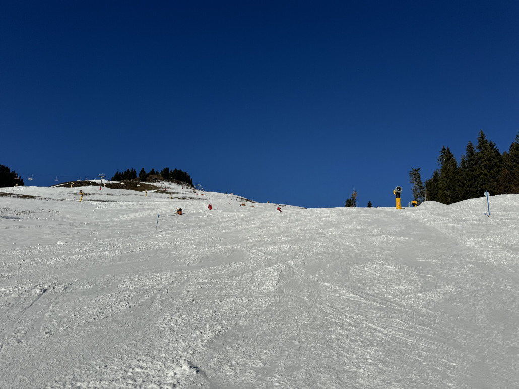 Pistenzustand Südseitig gegen Mittag